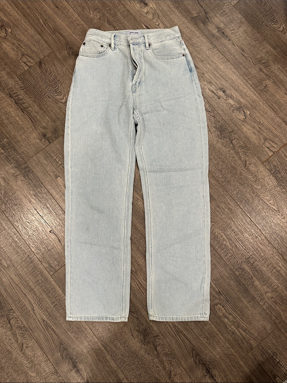 Still Here Light Wash womens Straight-Leg Jeans
